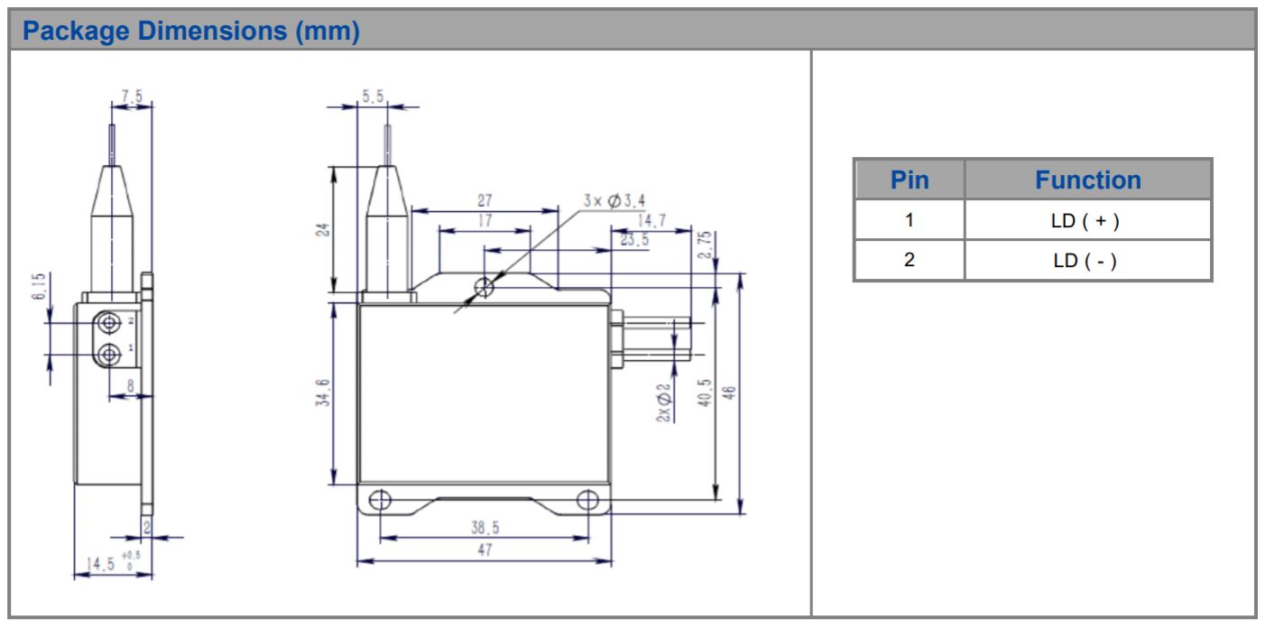 Unice K915FNXRN-70.00W Multi-Single Emitter, 915nm, 70W High Power Fiber Coupled Diode Laser